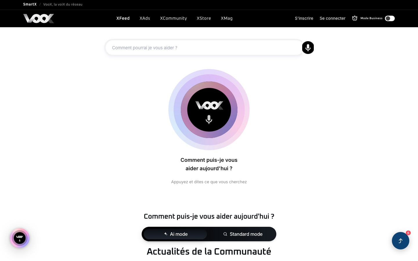 XFeed : l’accueil et l’assistant vocal